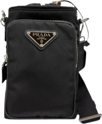 Prada Pre-owned Nylon Crossbody - Dames - Vintage Schoudertas - Zwart - ONE Size - Nylon - Vintage