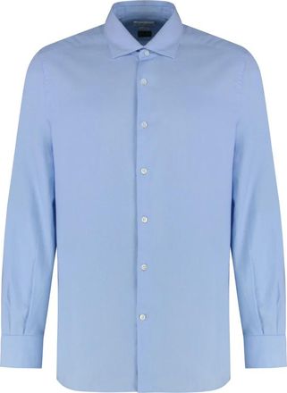 Slowear Piqu&eacute; Katoenen Shirt - Heren - Casual Overhemden - Blauw - 4XL - Katoen - Overhemden