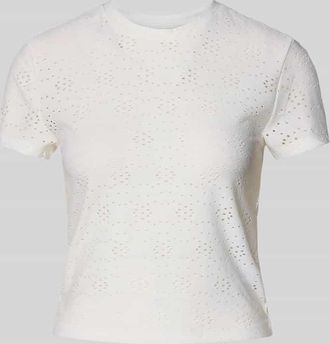 Only Relaxed Fit T-Shirt mit Ausbrenner-Effekt Model SMILLA in Weiss, Gr&ouml;&szlig;e XL