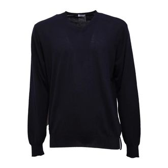 Hosio Round-neck Knitwear, male, Blue, S, Ius17100M02 V-Neck Jumper