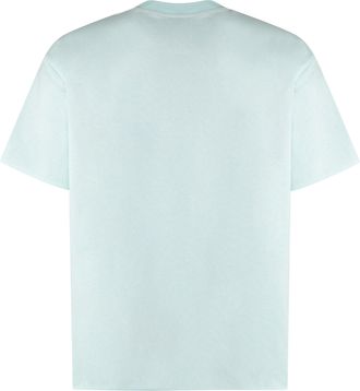 Bottega Veneta Mens Light Blue Cotton Crew-Neck T-Shirt Cotton; Collar: Polyester T-Shirts And Polos