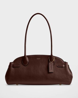Coach Empire Glazed Leather East-West Carryall Shoulder Bag