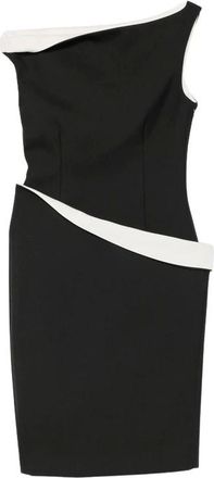 R&oacute;he Jurk met asymmetrische hals - Dames - Jurken - Zwart - Maat: XS Zijde
