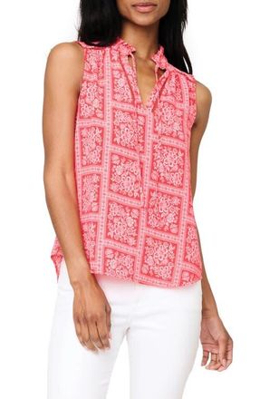 Gibsonlook Cameron Sleeveless Top in Red Scarf Print at Nordstrom, Size Xx-Large
