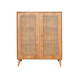 Dmora Aparador de madera roble 90x40 h110 cm