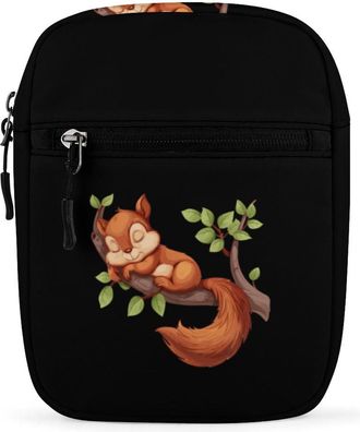 Generic Squirrel Sleep Crossbody Bag Adjustable Satchel Cute Shoulder Bag Lightweight Sling Bags