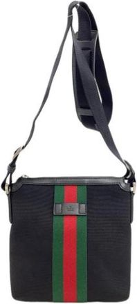 Gucci Pre-owned Sherry Line Schoudertas - Dames - Vintage Schoudertas - Zwart - ONE Size - Nylon - Vintage