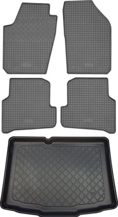 OEM Juego De Alfombrillas De Goma Para Coche Y Maletero Para Skoda Fabia Iii Nj Hatchback (5 Puertas) Desde Noviembre De 2014
