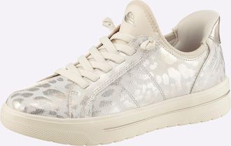 Jana Sneaker JANA, Damen, Gr. 37, goldfarben, gemustert, Lederimitat, Textil, Schuhe Sneaker