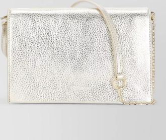 Coccinelle shoulder bag pebbled leather chain strap