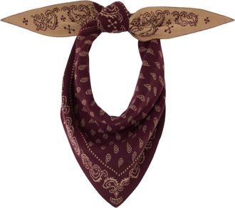 Guest In Residence Fig/Camel Wild Rag Reversible Paisley Cashmere Scarf