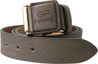 Gianfranco Ferre Leather Fashion Logo Buckle Waist Womens Belt