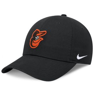 Nike Baltimore Orioles Evergreen Club Nike Mens MLB Adjustable Hat in Black | NB0100AOLE-BEK