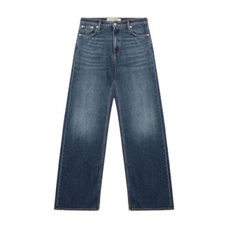 Roy Rogers Wide Jeans, female, Blue, Size: W28 Wide Jeans with Carmel Wash