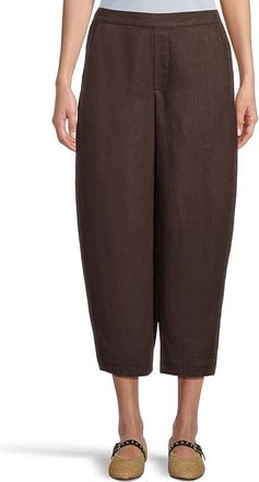 Madewell Barrel Flat Front E-Back Linen Pull-On in Charred Oak Womens Clothing Charred Oak : LG (Womens 10-12) 25