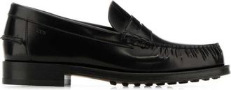 Tod's Zwarte leren loafers voor heren - Heren - Loafers - Zwart - 44 EU - Schoenen