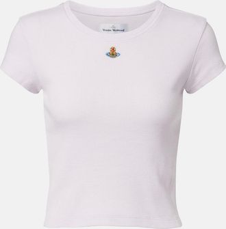 Vivienne Westwood Peru cropped cotton-blend jersey T-shirt
