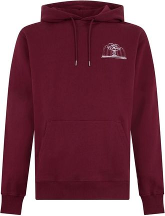 Dr&ocirc;le de Monsieur Fountain Print Hoodie - Heren - Hoodies - Rood - XL - Katoen - Hoodies & sweatvesten