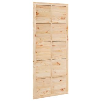 vidaXL Puerta Corrediza Natural 100 X 2,5 X 208 Cm Vidaxl