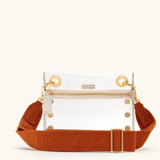 Hammitt Hammitt Webbing Crossbody Strap Candlelight Orange Brushed Gold