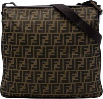 Fendi Pre-owned Canvas Crossbody Bag - Dames - Vintage Schoudertas - Bruin - ONE Size - Vintage