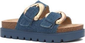 Seven 7 Carissa Buckle Slide Sandal in Denim at Nordstrom Rack, Size 7.5