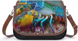 Generic Peacock Mantis Shrimp Womens Crossbody Bag Fashion Shoulder Handbags Message Tote Bag with Adjustable Strap