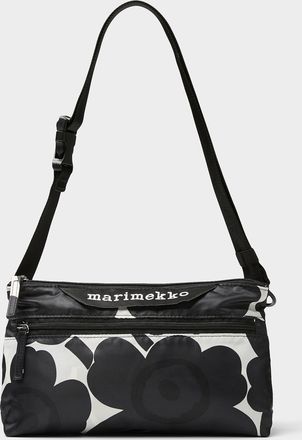 Marimekko Womens Neat Unikko black fabric crossbody bag