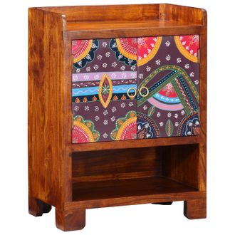 Berkfield Home Shoe Racks & Organisers Brown with Colourful Patterns Solid Wood