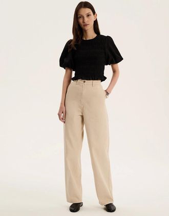 Omnes Womens Nicolla Top in Black - Size: 16