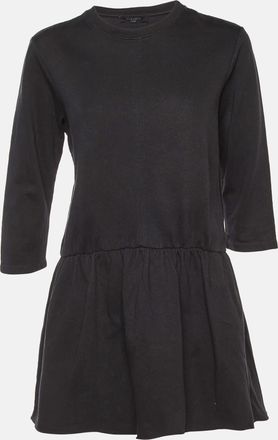 AllSaints Black Cotton Niki Mini Sweat Dress