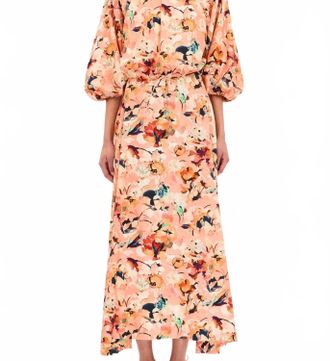 Ulla Johnson Lucie Floral Cotton Bubble Top In Camellia
