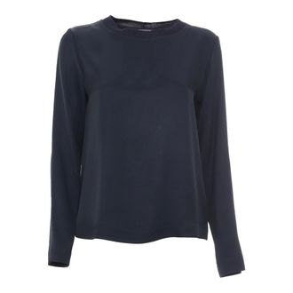 Lorena Antoniazzi T-shirt Manica Corta - female - Lorena Antoniazzi - Long Sleeve T-Shirts - Blue - XS - Tops