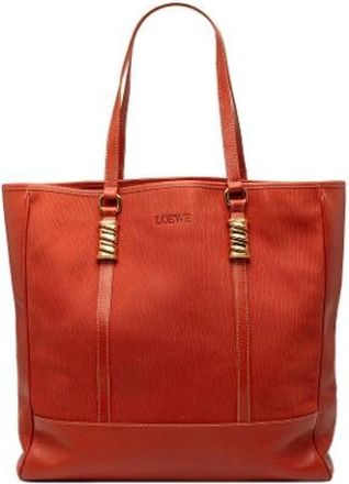 Loewe Pre-owned Velazquez Twist Tote - Dames - Vintage Schoudertas - Rood - ONE Size - Leer - Vintage