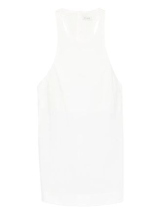 St.Agni Top girocollo con scollo olimpionico sul retro - Bianco