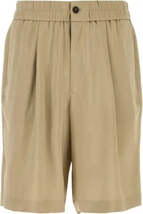 Giorgio Armani Cappuccino Twill Bermuda Shorts
