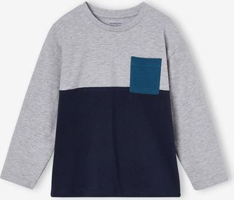 Vertbaudet Jungen Shirt, Colorblock blau