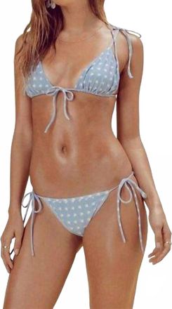 For Love & Lemons Womens Heart Throb Bikini Bottom In Light Blue