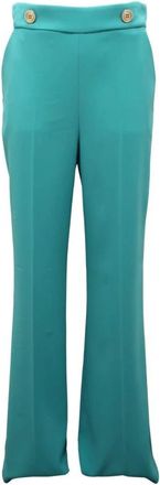 Pinko Wijde broek - Dames - Wijde Broeken - Blauw - M - Broeken