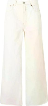Ralph Lauren Geweven wijde broek - Dames - Loose Fit Jeans - Wit - XS - Jeans