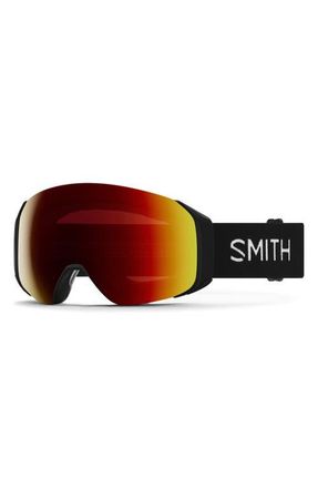 Smith 4D MAG 154mm Snow Goggles in Black /Chromapop Sun Red at Nordstrom