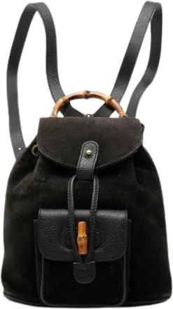 Gucci Zaino in camoscio Pre-owned - - Pre-owned - Donna - Nero - ONE SIZE