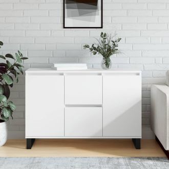 Berkfield Home Sideboard White 104x35x70 cm Engineered Wood | Size: 104 x 35 x 70 cm
