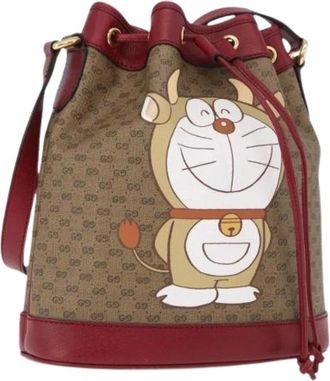 Gucci Pre-owned Vintage Small Bucket Shoulder Bag - Dames - Vintage Tas - Beige - ONE Size - Leer - Vintage