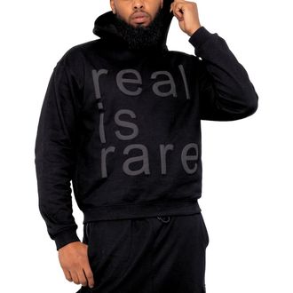 Dai Moda Mens Real Is Rare Hoodie in Black at Nordstrom, Size Small