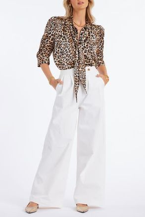 Bishop + Young Alessandro Wide Leg Pant in White at Nordstrom, Size X-Small