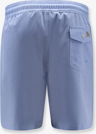 Polo Ralph Lauren Mens Nylon Swim Trunks With Embroidered Logo Blue Shorts
