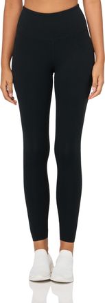 Danskin Womens Performance Nylon High Rise Ankle Legging, Black Salt, Large