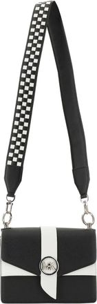 Michael Kors Greenwich Two-Tone Schoudertas met Geruite Band - Dames - Schoudertassen - Veelkleurig - ONE Size - Leer - Tassen