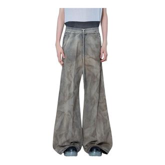 Rick Owens Wide Trousers, male, Beige, Size: L Wide Bela Pants